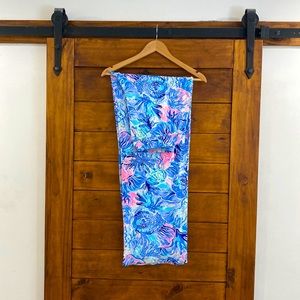 Lilly Pulitzer Lorena Breezy palazzo pants saltwater blue shade seekers sz L